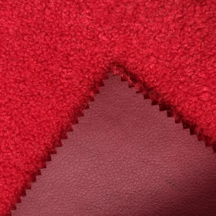 Faux Leather Fabric With Fur