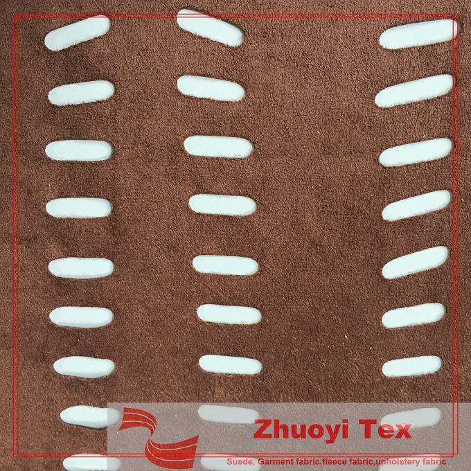 Knitted Punch Out Suede Fabric