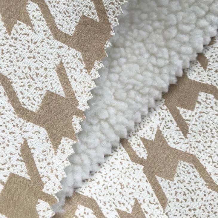 Sherpa Lining Synthetic Suede Fabric